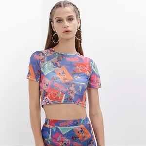 Peppermayo Locals Only Mesh Baby Tee sz 8